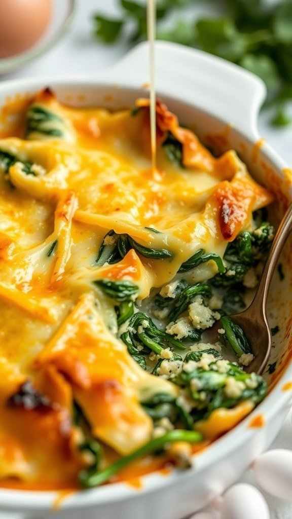 Creamy Spinach Gratin dish