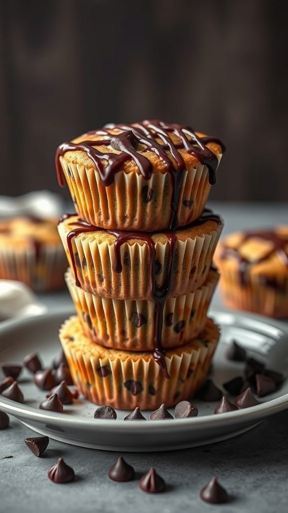 BBQ Chicken and Biscuit Bites in a muffin tin, topped with barbecue sauce and green onions