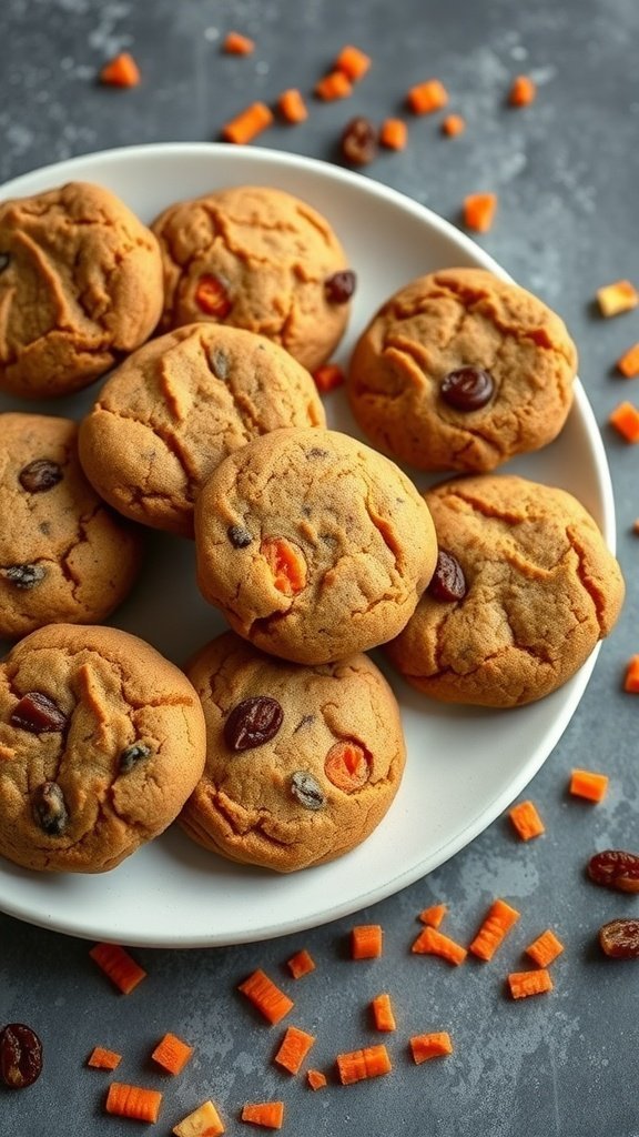 A stack of coconut almond energy cookies with almonds and coconut flakes