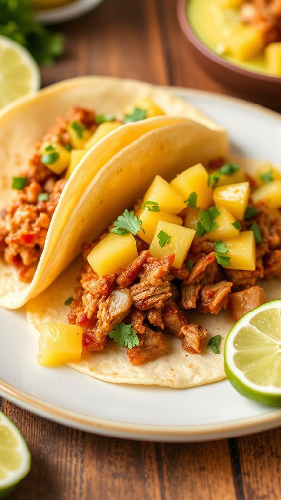 Leftover Pulled Pork Tacos with Pineapple Salsa