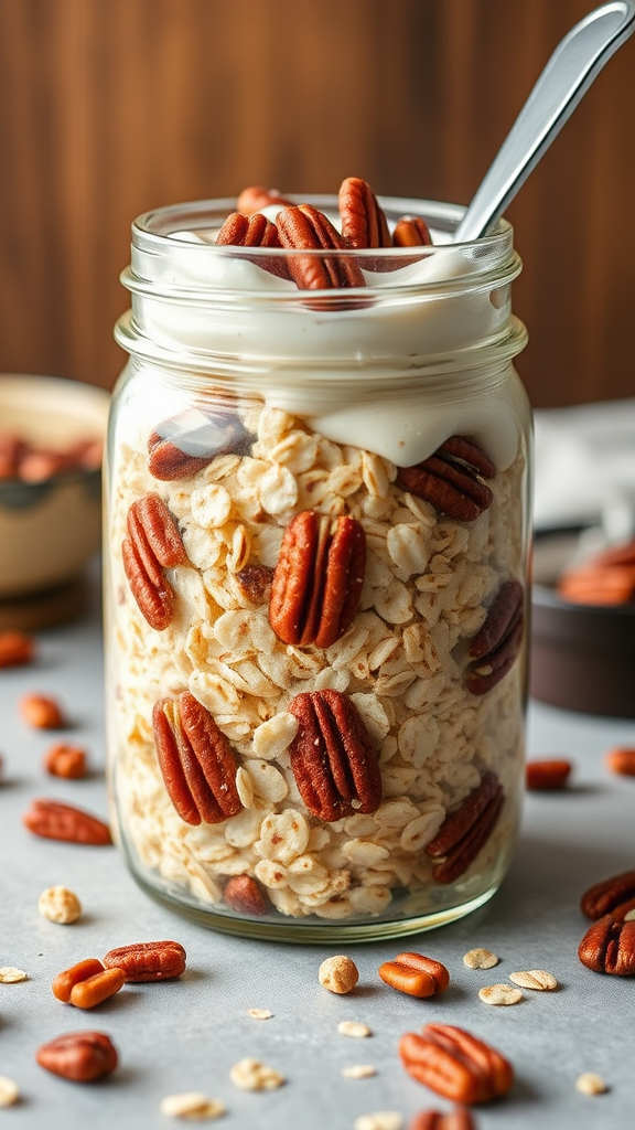 Yummy Maple Pecan Overnight Oats