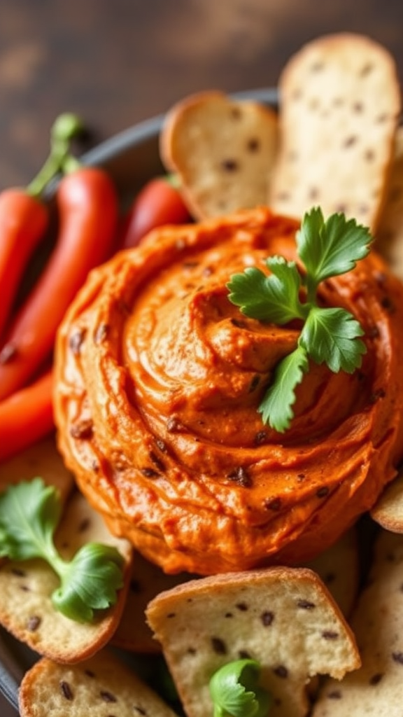 Exquisite Roasted Red Pepper Hummus