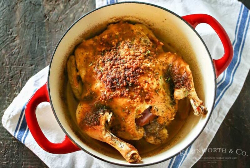 Dutch Oven Garlic Chicken