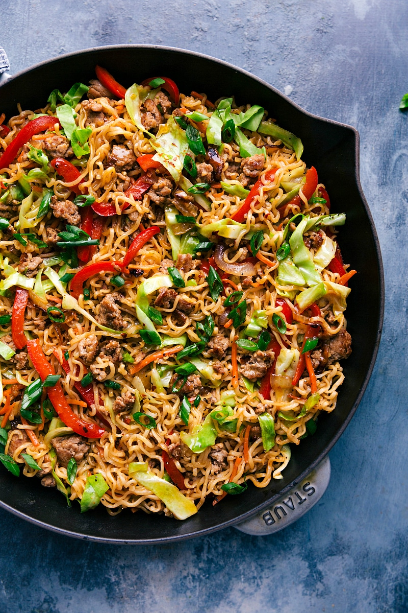 Egg Roll Ramen Skillet by Chelsea's Messy Apron