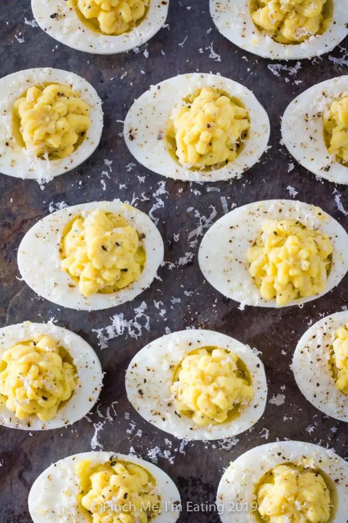 Parmesan Truffle Deviled Eggs