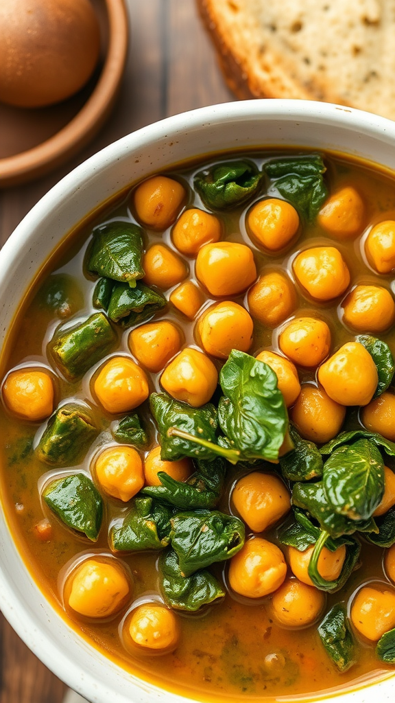 Spiced Chickpea and Spinach Stew