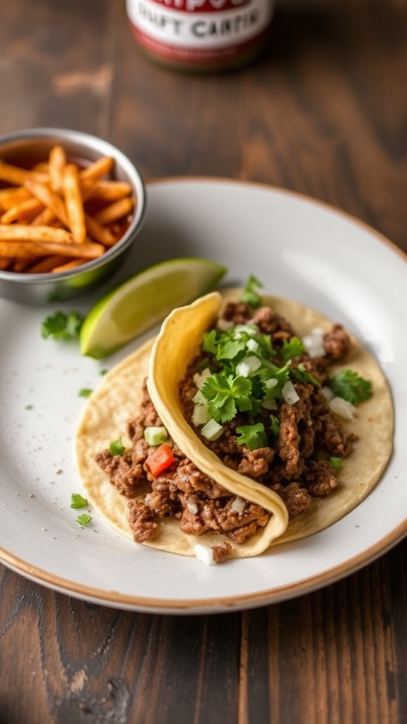 Smoky Chipotle Ground Beef Taco Plate