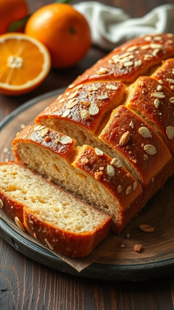 Glazed Orange Almond Sweet Bread