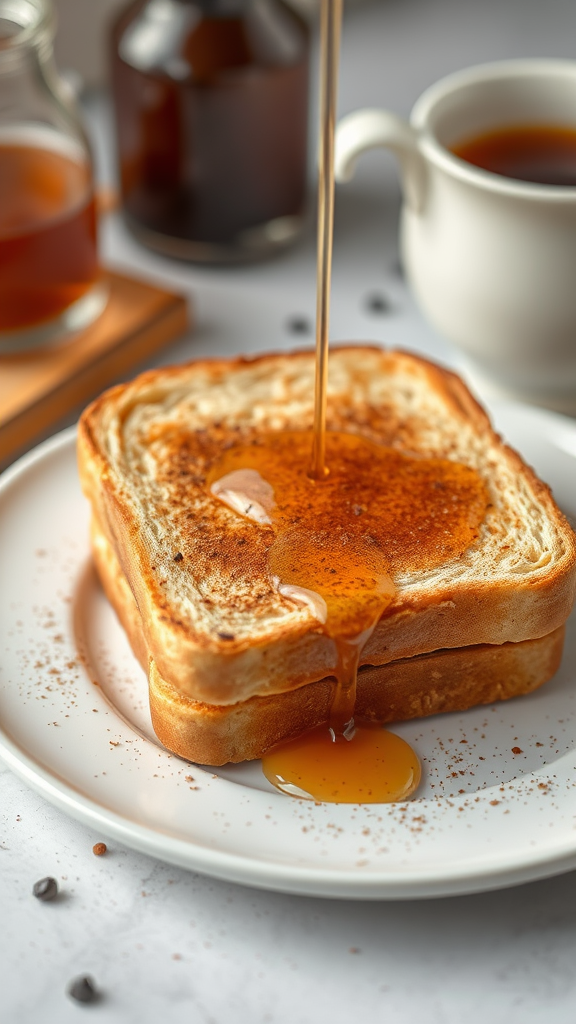 French Toast with Cinnamon and Maple Syrup