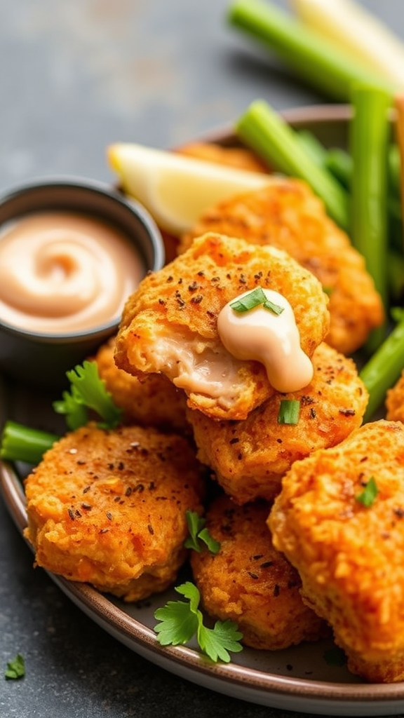 Smoky Air Fryer Salmon Bites with Spicy Mayo