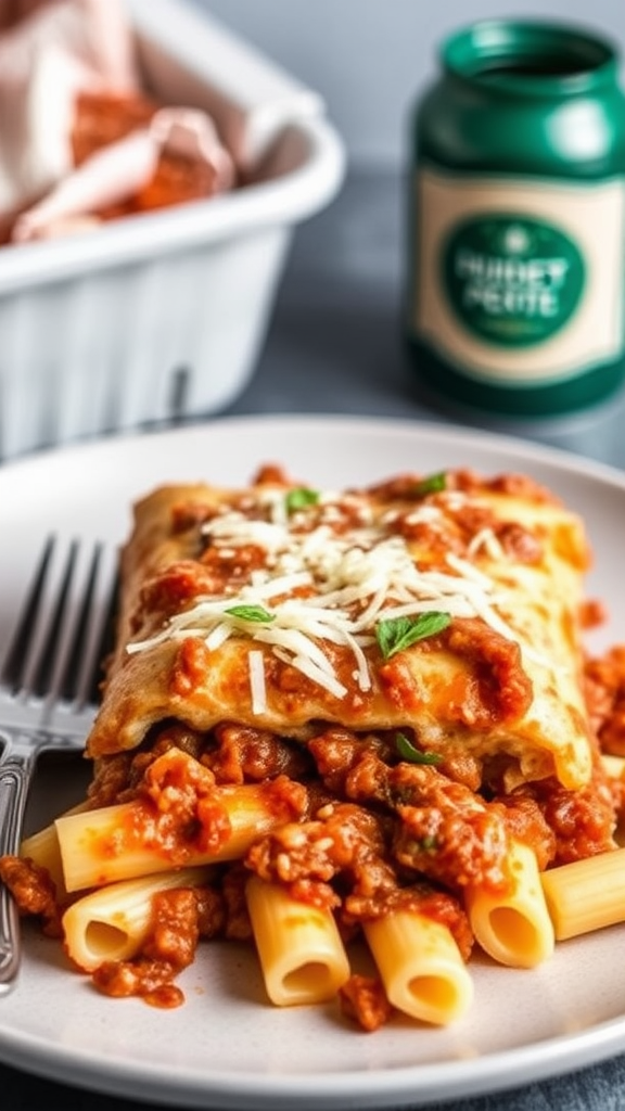 The Best Stuffed Pasta Bake Bolognese