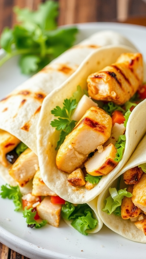 Grilled Chicken Caesar Wraps