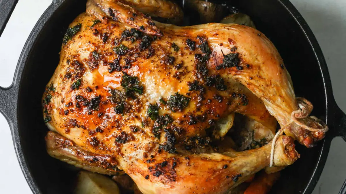 Dutch Oven Roasted Chicken