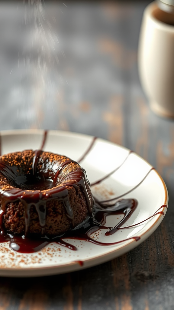 Decadent Dark Chocolate Lava Cakes with Espresso Drizzle