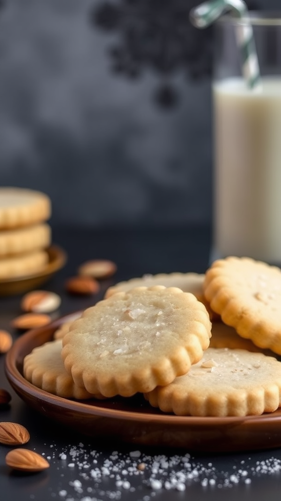 10 Buttery Shortbread Cookies with Almonds