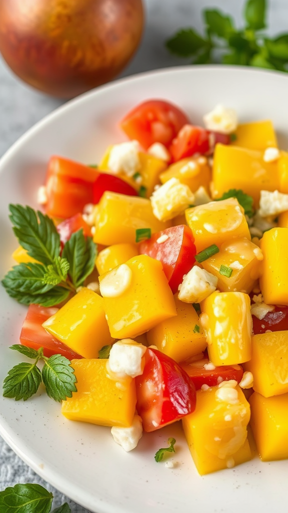 Strawberry Mango Salad with Lime Dressing