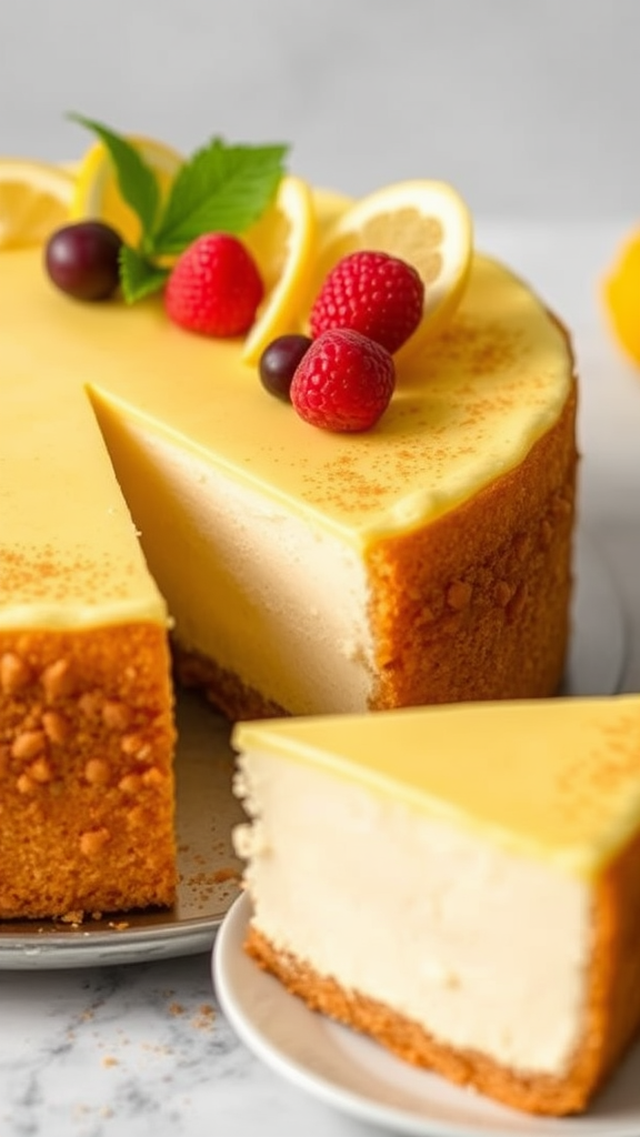 Easy Lemon Mousse Cake