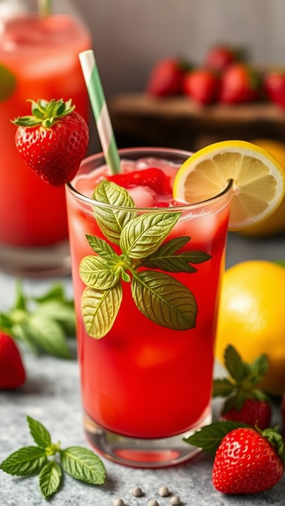 Strawberry Basil Lemonade