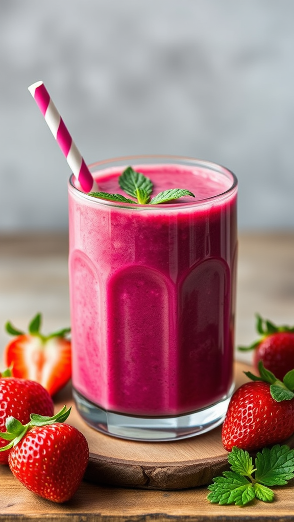 Hormone-Balancing Beet-Strawberry Detox Smoothie