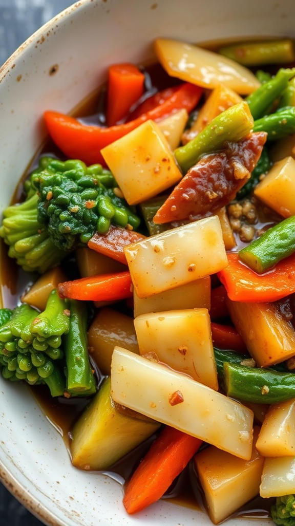Vegetable Stir-Fry with Ginger Soy Sauce