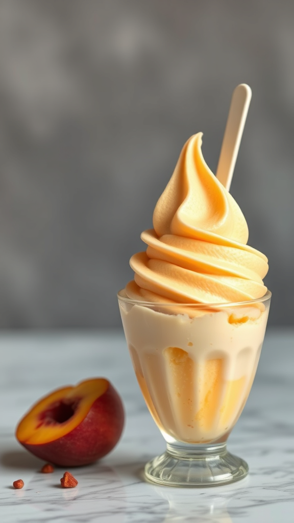 Easy Peach Frozen Yogurt