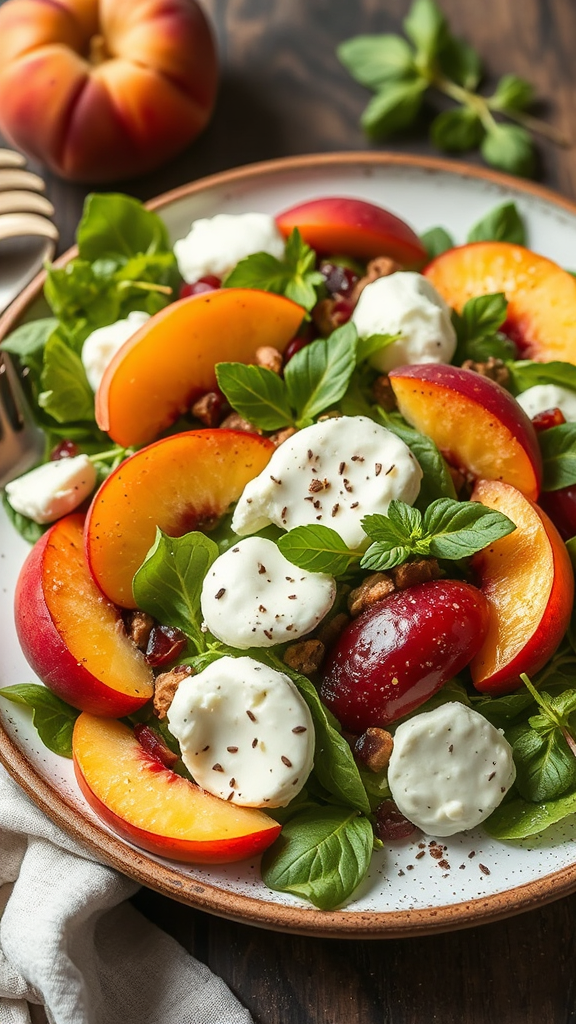 Summer Peach Burrata Salad