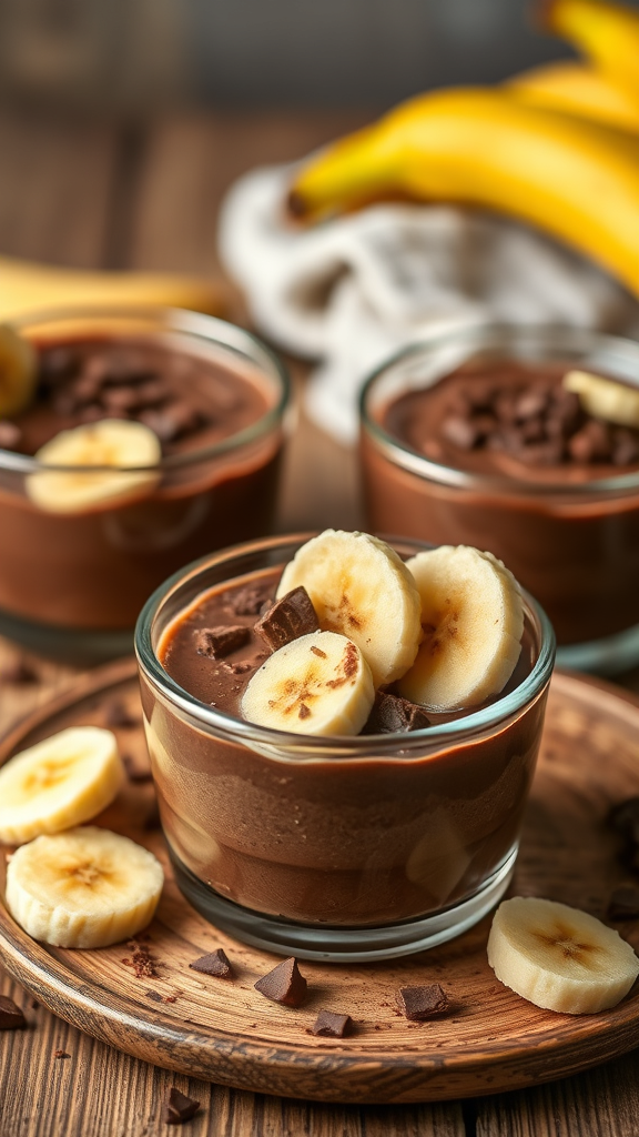 No-Bake Banana Chocolate Pudding