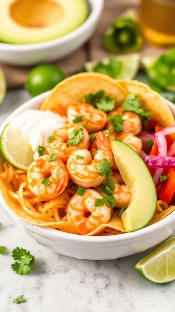 Spicy Lime Shrimp Taco Bowl