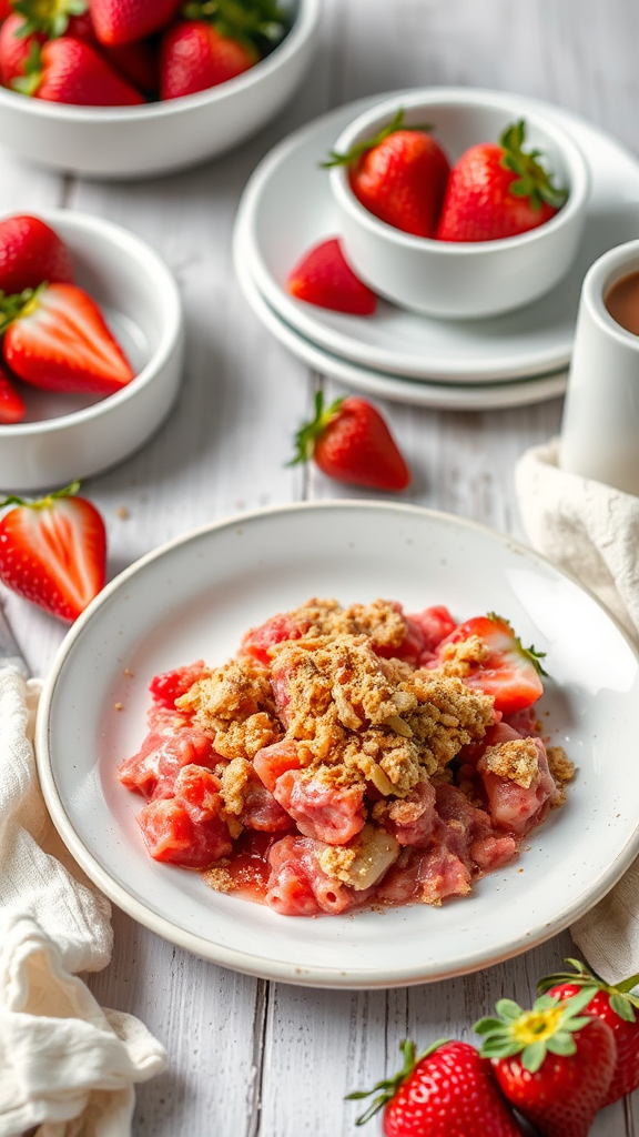 Easy Strawberry Rhubarb Crisp