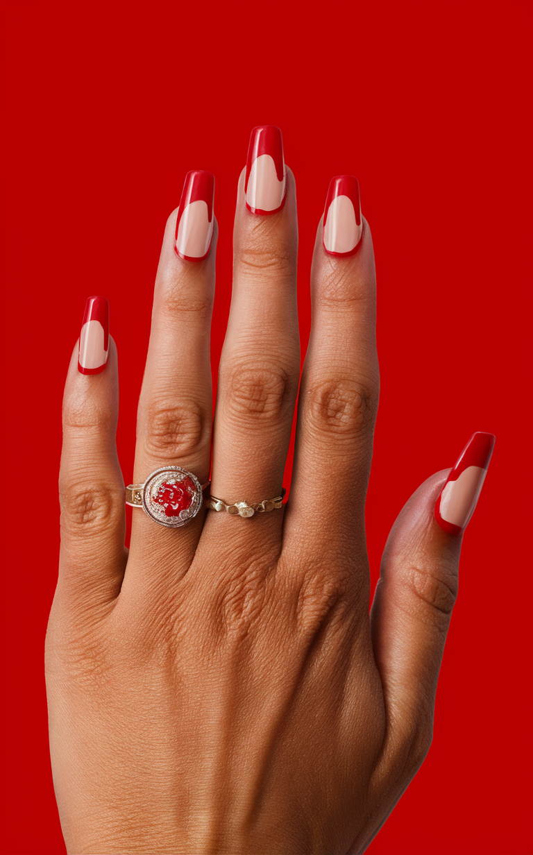 Red Blood Drip Nails