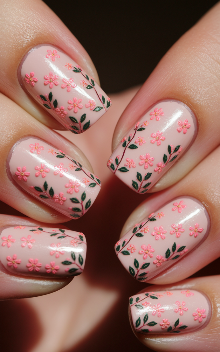 15 Cute Flower Summer Nails