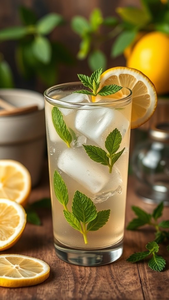 Lemon and Mint Iced Tea