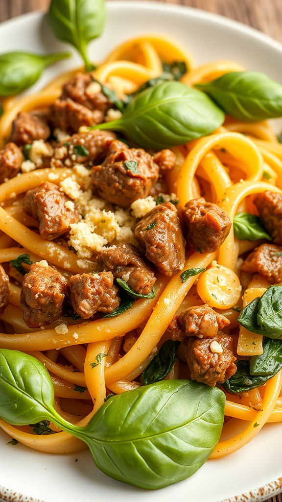 Beef and Spinach Pasta Bake