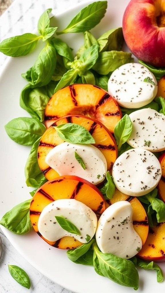 Grilled Peach Caprese Salad