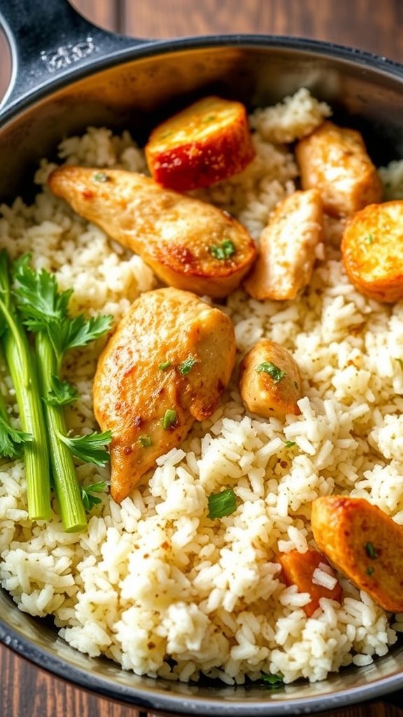 Creamy Chicken and Rice Skillet Dinner