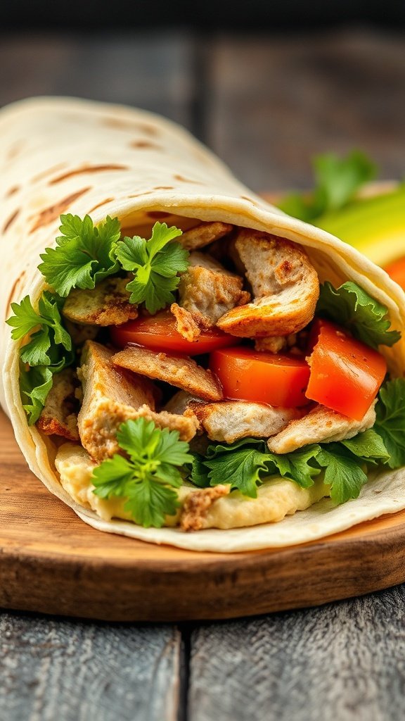 Turkey and Hummus Wrap