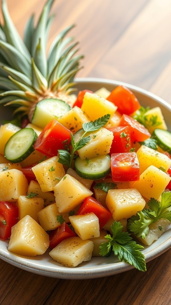 Crunchy Pineapple Cucumber Salad