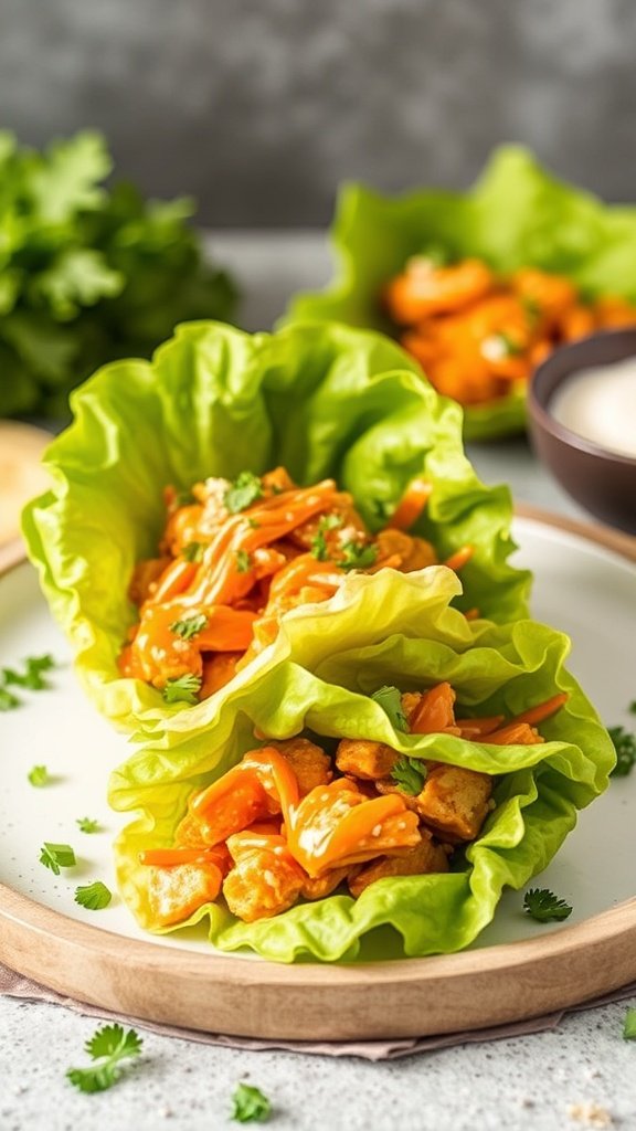Buffalo Chicken Lettuce Wraps