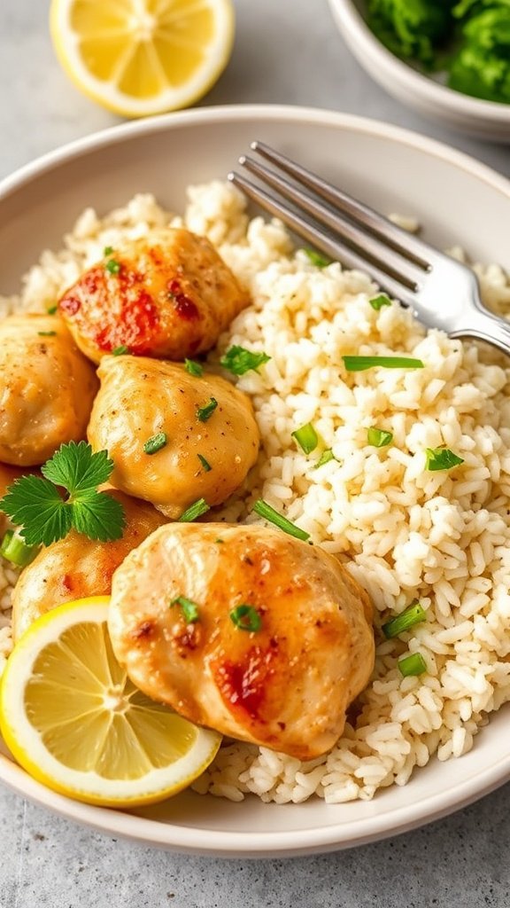 One-Pan Lemon Garlic Chicken & Rice
