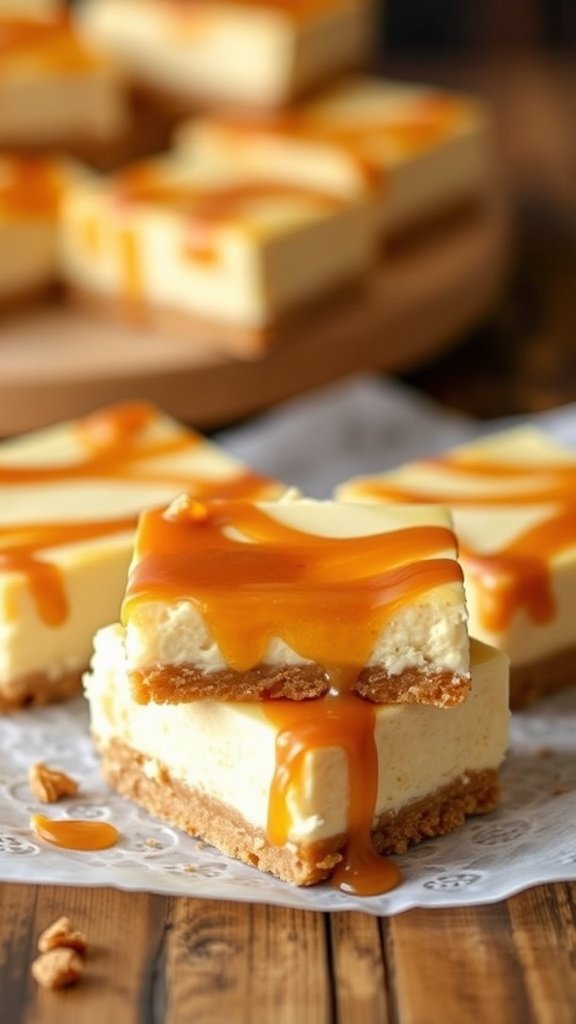 Salted Caramel Cheesecake Bars
