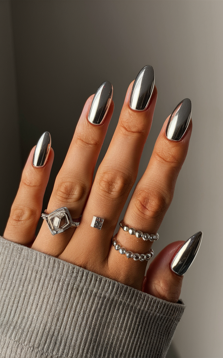 30 Chic Chrome Nail Designs