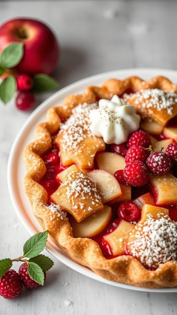 Thanksgiving Apple Cranberry Pie
