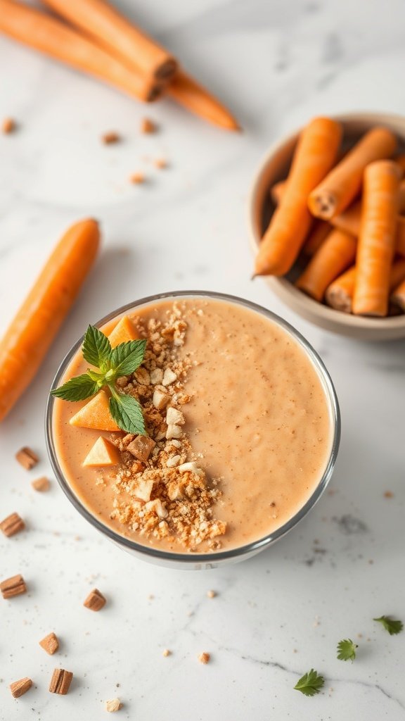 Creamy Carrot Cake Smoothie Bowl
