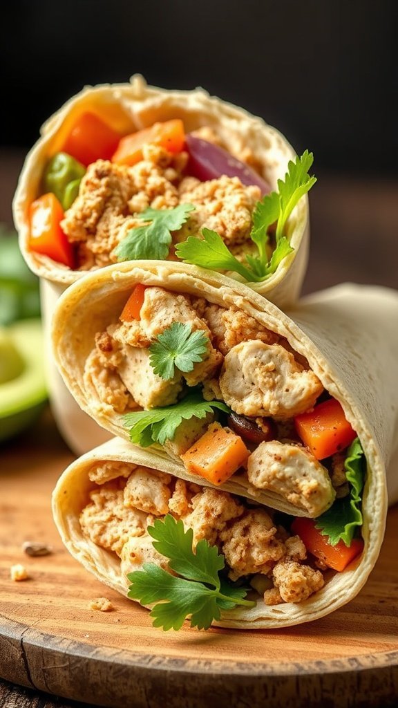 Mediterranean Chicken Hummus Wrap