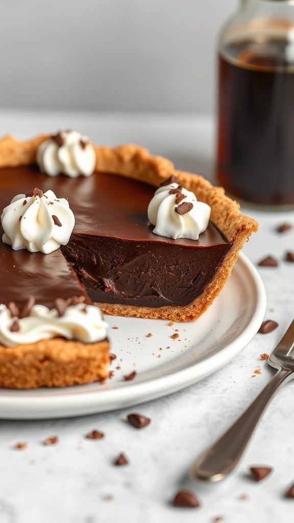 Thanksgiving Chocolate Bourbon Pie