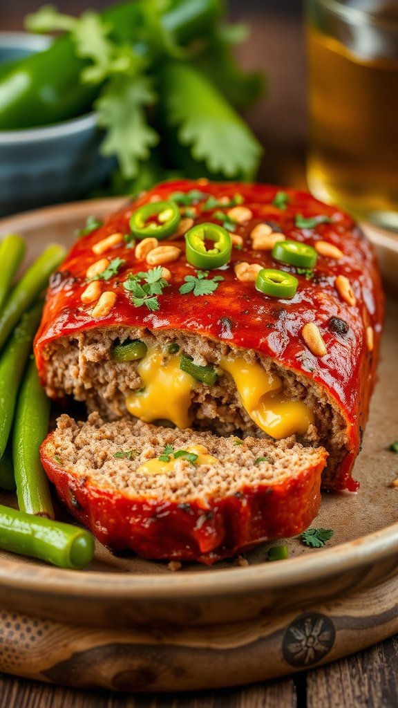 Yummy Jalapeno and Cheddar Stuffed Meatloaf