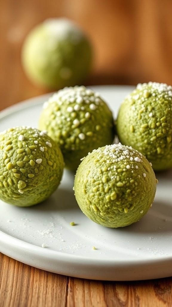 Vegan Matcha Green Tea Energy Balls