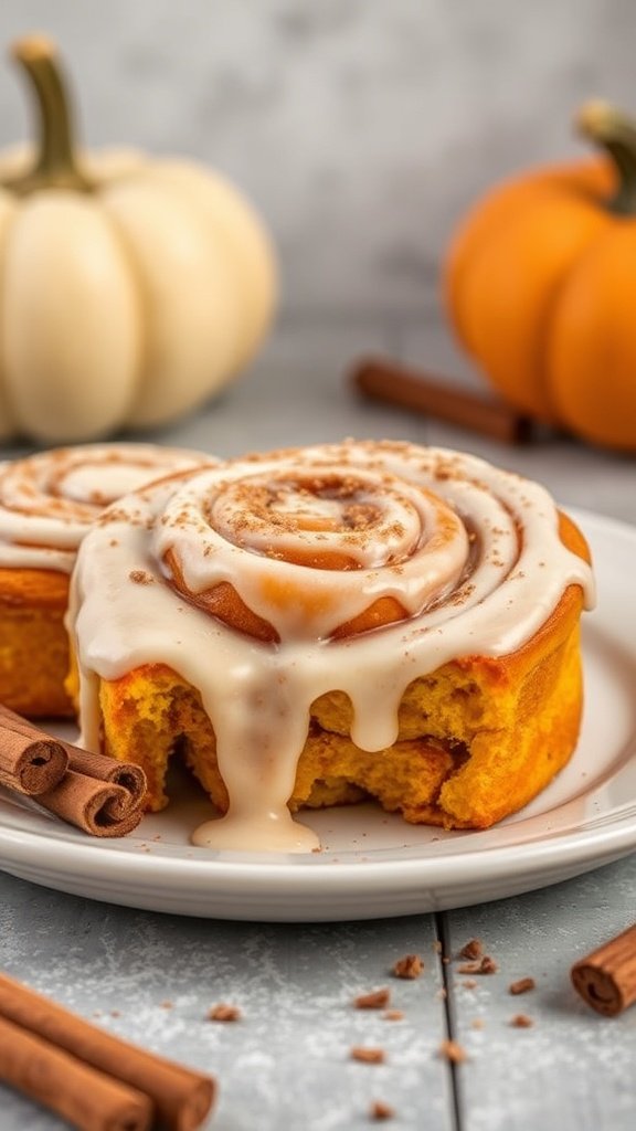 Sweet Pumpkin Cinnamon Rolls