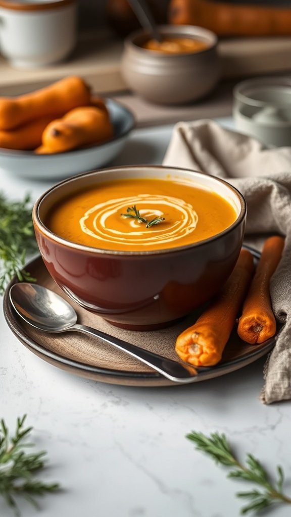 Roasted Butternut Squash and Carrot Soup