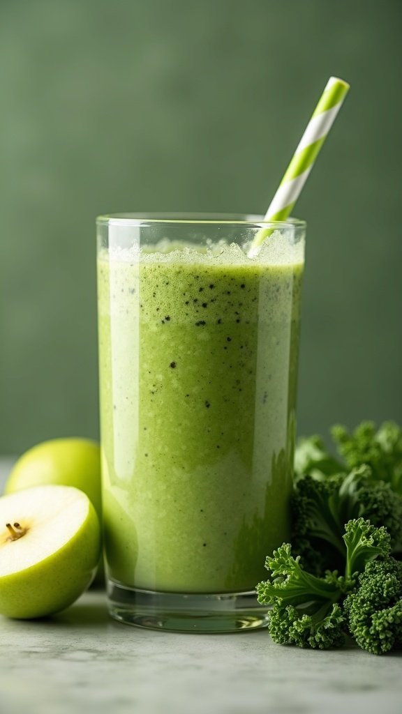 Anti-Inflammatory Apple and Kale Smoothie
